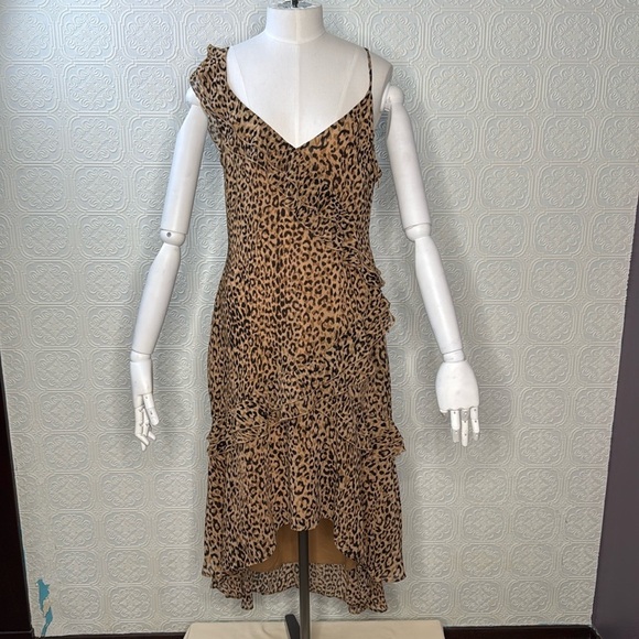 CHARLES HENRY | Tiered Leopard Print Ruffle Dress, Size M, NWT - Picture 9 of 16